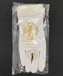 Shivelbine Music DSI White Deluxe Velcro Gloves (sixe Xs-2xl) Marching Band Accessories