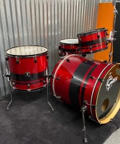 USED Gretsch Catalina Club Shell Pack (Red With Black Stripes) Drum Sets/Shell Packs