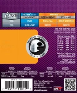Elixir Elixer 80/20 Bronze 12 String Light Guitar Strings
