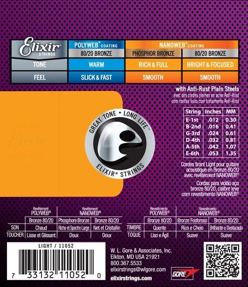 Elixir Elixer 80/20 Bronze 12 String Light Guitar Strings 2 Elixir Elixer 80/20 Bronze 12 String Light Guitar Strings