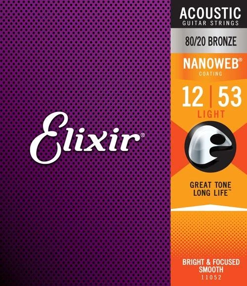 Elixir Elixer 80/20 Bronze 12 String Light Guitar Strings 1 Elixir Elixer 80/20 Bronze 12 String Light Guitar Strings