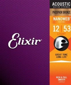 Elixir Elixer Phospher Bronze Nanoweb Acoustic Strings