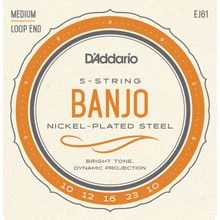 D'Addario EJ61 Banjo 5 String Nickel Medium