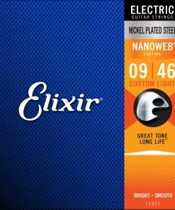 Elixir Nanoweb 9-46 Custom Light Guitar Strings