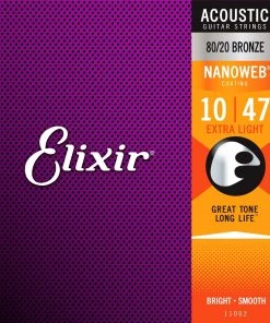 Elixir Nanoweb 10-47 Extra Light Acoustic Strings