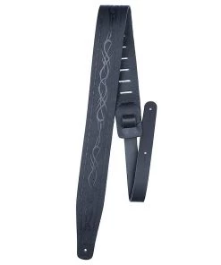 Perri's 2.5" Black Tribal Embossed Leather Guitar Strap