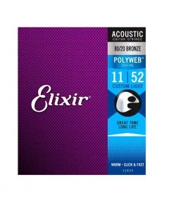 Elixir Polyweb 11-52 Custom Light Acoustic Strings