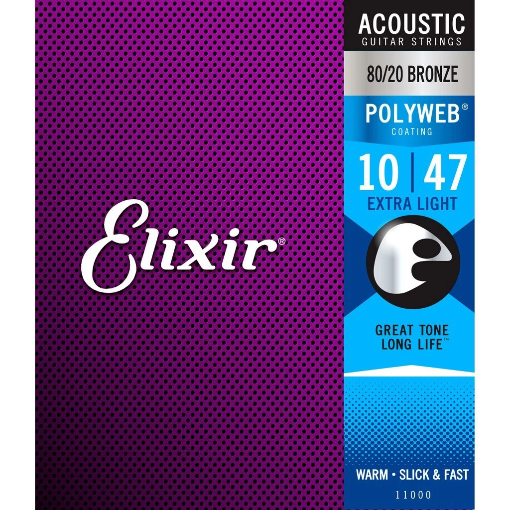 Elixir Polyweb 10-47 Extra Light Acoustic Strings 1 Elixir Polyweb 10-47 Extra Light Acoustic Strings