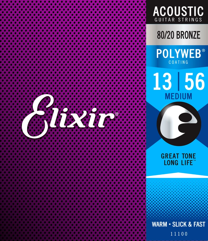 Elixir Polyweb 13-56 Medium Acoustic Strings 1 Elixir Polyweb 13-56 Medium Acoustic Strings